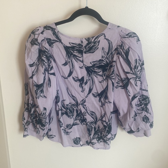 A New Day Purple Floral Blouse - M - Picture 2 of 4